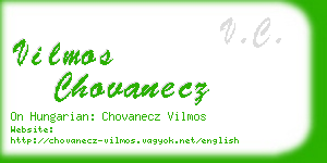 vilmos chovanecz business card